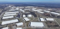 Aerial view of industrial park